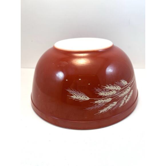 Vintage Pyrex 403 Autumn Harvest Wheat Mixing Nesting Bowl 2.5 L Liter Quart USA - Picture 8 of 16